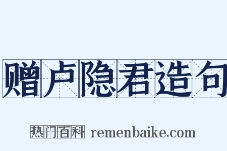 赠卢隐君造句是什么意思的图片